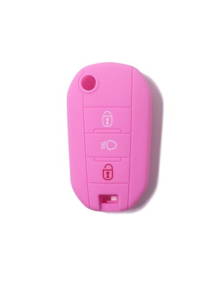 Guscio Silicone Cover Chiave Telecomando Citroen e Peugeot Portachiavi Rosa Citroen Cactus C3 C4 C5 C6 C8 C4L DS3 DS4 DS5 Picasso Xsara Peugeot 208 301 308 408 508 2008 3008 5008 RCZ