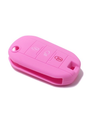 Guscio Silicone Cover Chiave Telecomando Citroen e Peugeot Portachiavi Rosa Citroen Cactus C3 C4 C5 C6 C8 C4L DS3 DS4 DS5 Picasso Xsara Peugeot 208 301 308 408 508 2008 3008 5008 RCZ