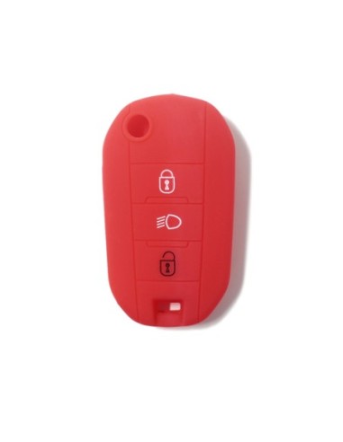 Guscio Silicone Cover Chiave Telecomando Citroen e Peugeot Portachiavi Rosso Citroen Cactus C3 C4 C5 C6 C8 C4L DS3 DS4 DS5 Picasso Xsara Peugeot 208 301 308 408 508 2008 3008 5008 RCZ