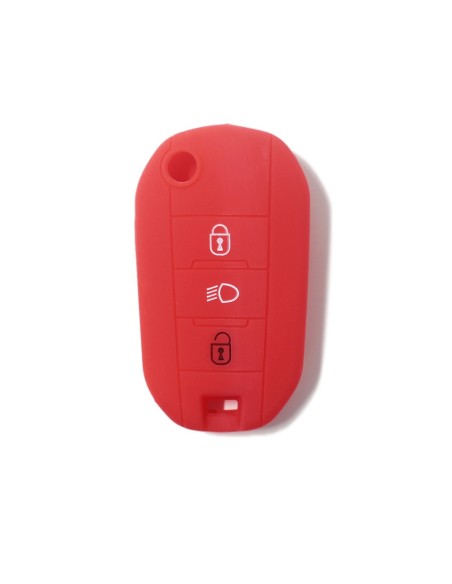 Guscio Silicone Cover Chiave Telecomando Citroen e Peugeot Portachiavi Rosso Citroen Cactus C3 C4 C5 C6 C8 C4L DS3 DS4 DS5 Picasso Xsara Peugeot 208 301 308 408 508 2008 3008 5008 RCZ