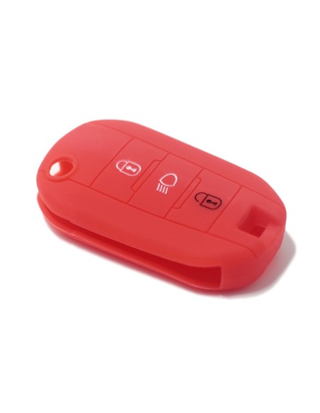 Guscio Silicone Cover Chiave Telecomando Citroen e Peugeot Portachiavi Rosso Citroen Cactus C3 C4 C5 C6 C8 C4L DS3 DS4 DS5 Picasso Xsara Peugeot 208 301 308 408 508 2008 3008 5008 RCZ