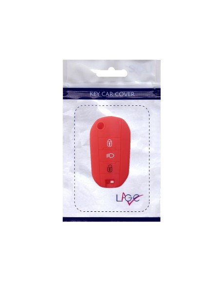 Guscio Silicone Cover Chiave Telecomando Citroen e Peugeot Portachiavi Rosso Citroen Cactus C3 C4 C5 C6 C8 C4L DS3 DS4 DS5 Picasso Xsara Peugeot 208 301 308 408 508 2008 3008 5008 RCZ