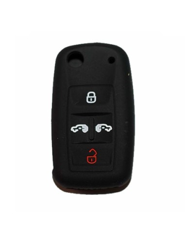 Guscio in Silicone Cover Chiave per Telecomando Volkswagen Seat Skoda Portachiave Nero VW Golf 7 Sharan Caravelle Transporter Caddy Seat Alhambra Leon Ibiza Skoda Yeti Octavia Superb Rapid