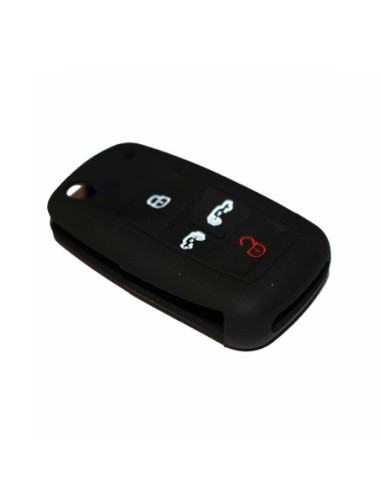Guscio in Silicone Cover Chiave per Telecomando Volkswagen Seat Skoda Portachiave Nero VW Golf 7 Sharan Caravelle Transporter Caddy Seat Alhambra Leon Ibiza Skoda Yeti Octavia Superb Rapid