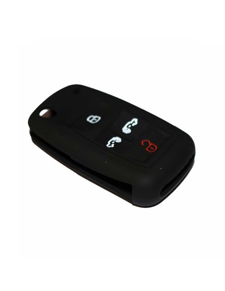 Guscio in Silicone Cover Chiave per Telecomando Volkswagen Seat Skoda Portachiave Nero VW Golf 7 Sharan Caravelle Transporter Caddy Seat Alhambra Leon Ibiza Skoda Yeti Octavia Superb Rapid