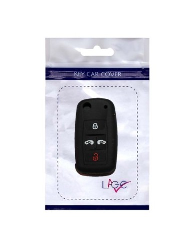 Guscio in Silicone Cover Chiave per Telecomando Volkswagen Seat Skoda Portachiave Nero VW Golf 7 Sharan Caravelle Transporter Caddy Seat Alhambra Leon Ibiza Skoda Yeti Octavia Superb Rapid