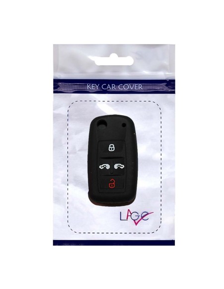 Guscio in Silicone Cover Chiave per Telecomando Volkswagen Seat Skoda Portachiave Nero VW Golf 7 Sharan Caravelle Transporter Caddy Seat Alhambra Leon Ibiza Skoda Yeti Octavia Superb Rapid