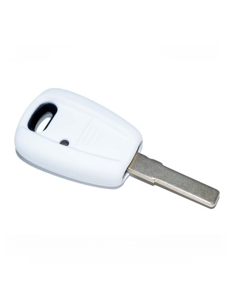 Guscio Silicone Cover per Chiave Telecomando Fiat Portachiave Bianco  Punto Panda Bravo Brava 500 600 Stilo Doblò Marea Idea Scudo Ducato Bianco