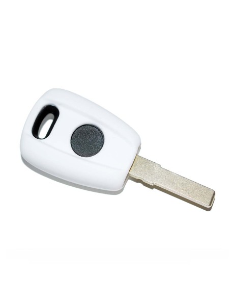 Guscio Silicone Cover per Chiave Telecomando Fiat Portachiave Bianco  Punto Panda Bravo Brava 500 600 Stilo Doblò Marea Idea Scudo Ducato Bianco