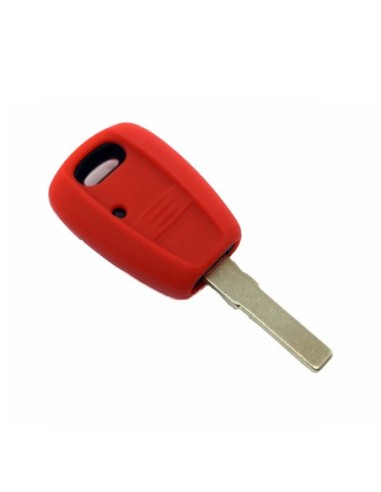 Guscio in Silicone Cover per Chiave Telecomando Fiat Portachiave Rosso Punto Panda Bravo Brava 500 600 Stilo Doblò Marea Idea Scudo Ducato Rosso