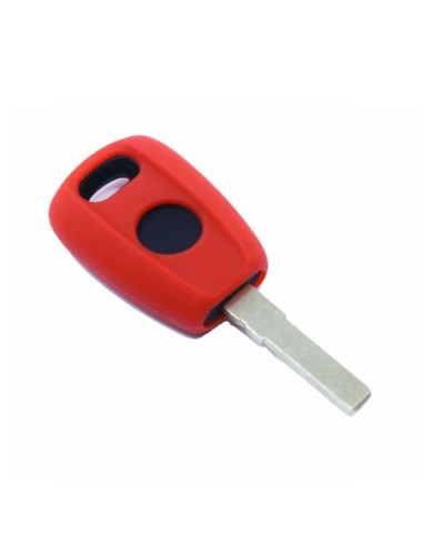 Guscio in Silicone Cover per Chiave Telecomando Fiat Portachiave Rosso Punto Panda Bravo Brava 500 600 Stilo Doblò Marea Idea Scudo Ducato Rosso
