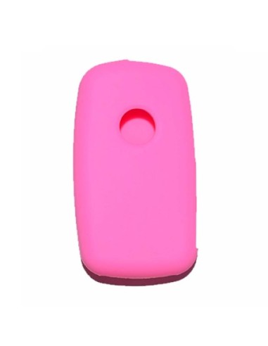 Guscio in Silicone Cover Chiave per Telecomando Volkswagen Seat Skoda Portachiave Rosa VW Golf 7 Sharan Caravelle Transporter Caddy Seat Alhambra Leon Ibiza Skoda Yeti Octavia Superb Rapid