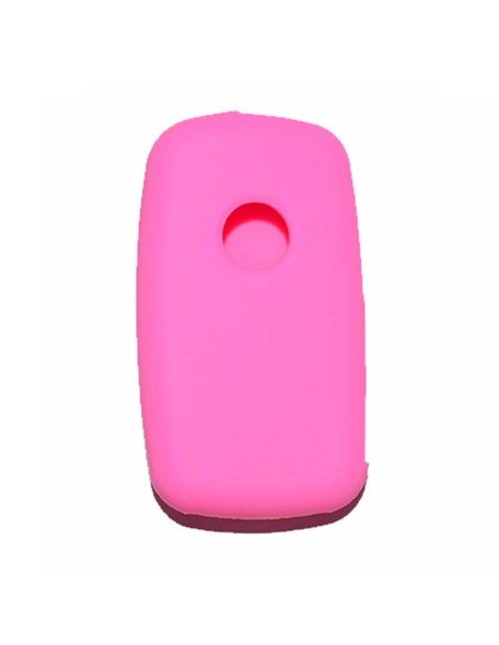Guscio in Silicone Cover Chiave per Telecomando Volkswagen Seat Skoda Portachiave Rosa VW Golf 7 Sharan Caravelle Transporter Caddy Seat Alhambra Leon Ibiza Skoda Yeti Octavia Superb Rapid