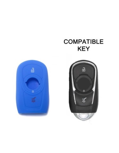 Guscio Silicone Cover Chiave per Telecomando Opel Portachiavi Blu 3 Tasti Adam Mokka Antara Astra Cascada Corsa Insignia Karl Meriva Zafira