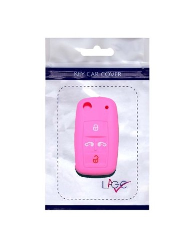 Guscio in Silicone Cover Chiave per Telecomando Volkswagen Seat Skoda Portachiave Rosa VW Golf 7 Sharan Caravelle Transporter Caddy Seat Alhambra Leon Ibiza Skoda Yeti Octavia Superb Rapid