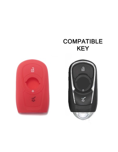 Guscio Silicone Cover Chiave per Telecomando Opel Portachiavi Rosso 3 Tasti Adam Mokka Antara Astra Cascada Corsa Insignia Karl Meriva Zafira