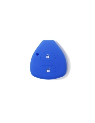 Guscio in Silicone Cover Chiave per Telecomando Toyota Blu 2 Tasti Yaris Corolla Auris Avensis Aygo Aqua Camry GT Hilux IQ Land Cruiser Mirai Prius RAV 4 Urban Cruiser Verso Vitz