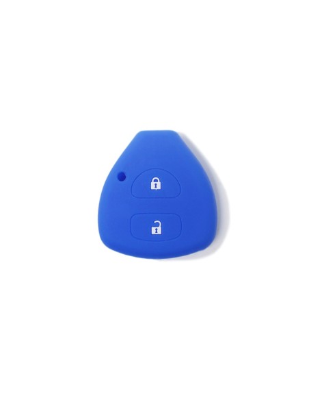 Guscio in Silicone Cover Chiave per Telecomando Toyota Blu 2 Tasti Yaris Corolla Auris Avensis Aygo Aqua Camry GT Hilux IQ Land Cruiser Mirai Prius RAV 4 Urban Cruiser Verso Vitz