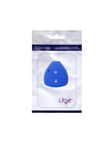 Guscio in Silicone Cover Chiave per Telecomando Toyota Blu 2 Tasti Yaris Corolla Auris Avensis Aygo Aqua Camry GT Hilux IQ Land Cruiser Mirai Prius RAV 4 Urban Cruiser Verso Vitz