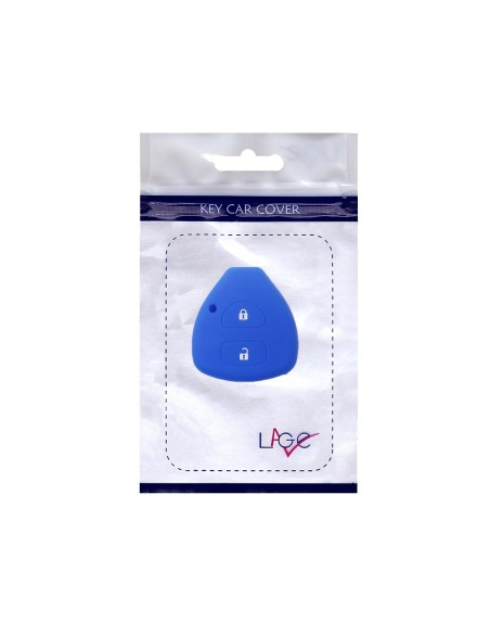 Guscio in Silicone Cover Chiave per Telecomando Toyota Blu 2 Tasti Yaris Corolla Auris Avensis Aygo Aqua Camry GT Hilux IQ Land Cruiser Mirai Prius RAV 4 Urban Cruiser Verso Vitz