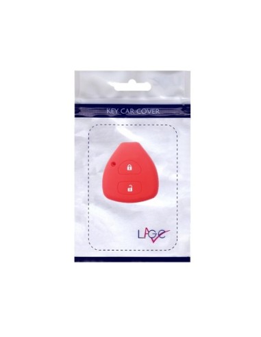 Guscio in Silicone Cover Chiave per Telecomando Toyota Rosso 2 Tasti Yaris Corolla Auris Avensis Aygo Aqua Camry GT Hilux IQ Land Cruiser Mirai Prius RAV 4 Urban Cruiser Verso Vitz