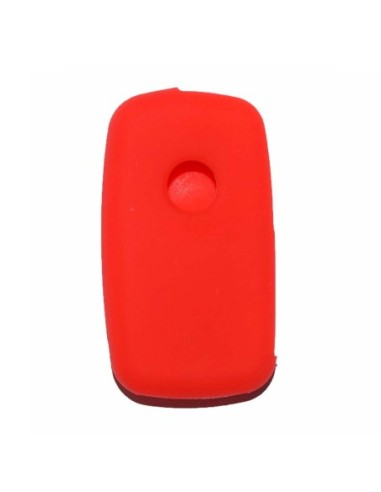 Guscio in Silicone Cover Chiave per Telecomando Volkswagen Seat Skoda Portachiave Rosso VW Golf 7 Sharan Caravelle Transporter Caddy Seat Alhambra Leon Ibiza Skoda Yeti Octavia Superb Rapid