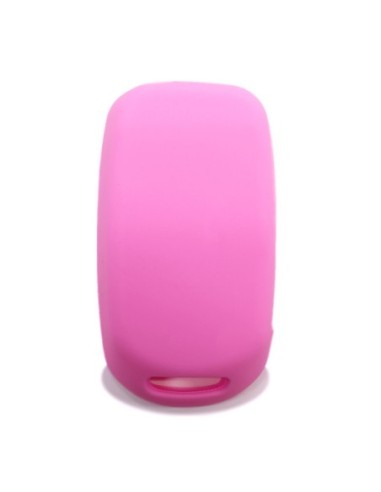Guscio in Silicone Cover Chiave per Telecomando Fiat 500 500X Tipo 4 Tasti Rosa