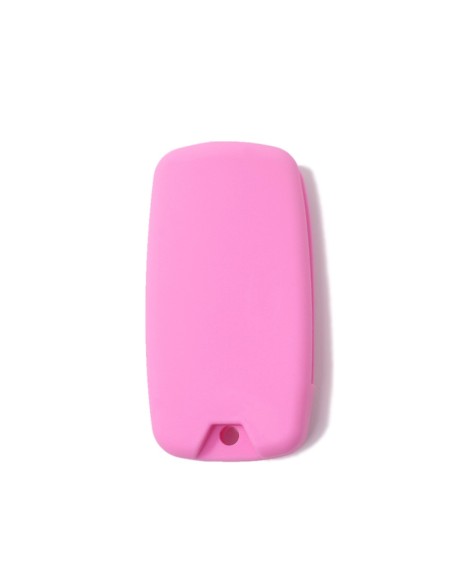 Guscio in Silicone Cover Chiave per Telecomando Jeep Renegade Cherokee 4 Tasti Rosa