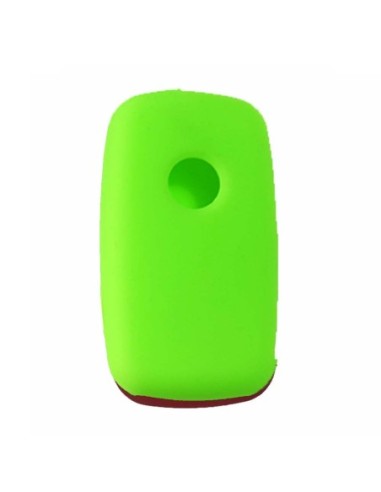Guscio in Silicone Cover Chiave per Telecomando Volkswagen Seat Skoda Portachiave Verde VW Golf 7 Sharan Caravelle Transporter Caddy Seat Alhambra Leon Ibiza Skoda Yeti Octavia Superb Rapid