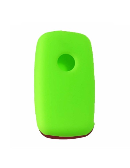 Guscio in Silicone Cover Chiave per Telecomando Volkswagen Seat Skoda Portachiave Verde VW Golf 7 Sharan Caravelle Transporter Caddy Seat Alhambra Leon Ibiza Skoda Yeti Octavia Superb Rapid
