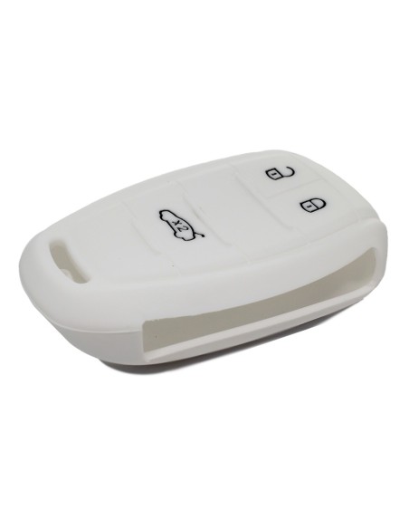 Guscio in Silicone Cover Chiave Telecomando Alfa Romeo 3 Tasti Bianco Giulia Stelvio Giulietta