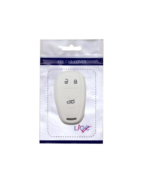 Guscio in Silicone Cover Chiave Telecomando Alfa Romeo 3 Tasti Bianco Giulia Stelvio Giulietta
