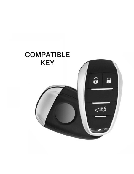 Guscio in Silicone Cover Chiave Telecomando Alfa Romeo 3 Tasti Blu Giulia Stelvio Giulietta