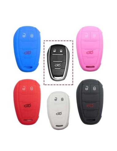 Guscio in Silicone Cover Chiave Telecomando Alfa Romeo 3 Tasti Blu Giulia Stelvio Giulietta