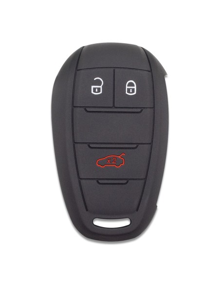 Guscio in Silicone Cover Chiave Telecomando Alfa Romeo 3 Tasti Nero Giulia Stelvio Giulietta