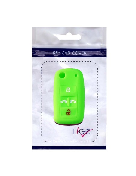 Guscio in Silicone Cover Chiave per Telecomando Volkswagen Seat Skoda Portachiave Verde VW Golf 7 Sharan Caravelle Transporter Caddy Seat Alhambra Leon Ibiza Skoda Yeti Octavia Superb Rapid