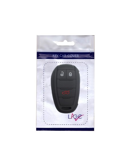 Guscio in Silicone Cover Chiave Telecomando Alfa Romeo 3 Tasti Nero Giulia Stelvio Giulietta