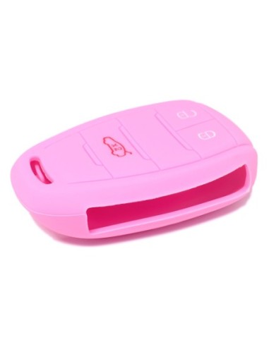 Guscio in Silicone Cover Chiave Telecomando Alfa Romeo 3 Tasti Rosa Giulia Stelvio Giulietta