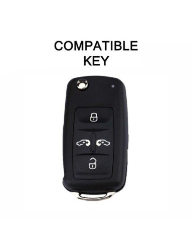 Guscio in Silicone Cover Chiave per Telecomando Volkswagen Seat Skoda Portachiave Verde VW Golf 7 Sharan Caravelle Transporter Caddy Seat Alhambra Leon Ibiza Skoda Yeti Octavia Superb Rapid
