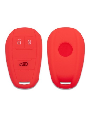 Guscio in Silicone Cover Chiave Telecomando Alfa Romeo 3 Tasti Rosso Giulia Stelvio Giulietta