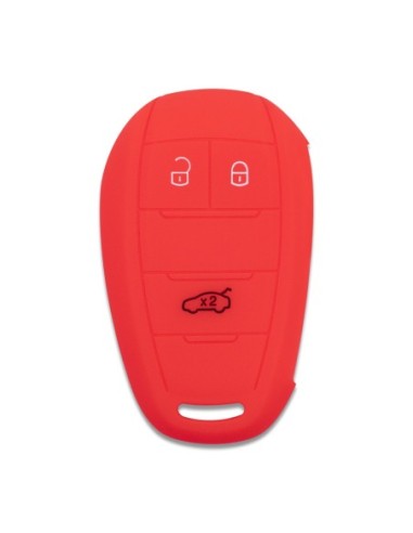 Guscio in Silicone Cover Chiave Telecomando Alfa Romeo 3 Tasti Rosso Giulia Stelvio Giulietta