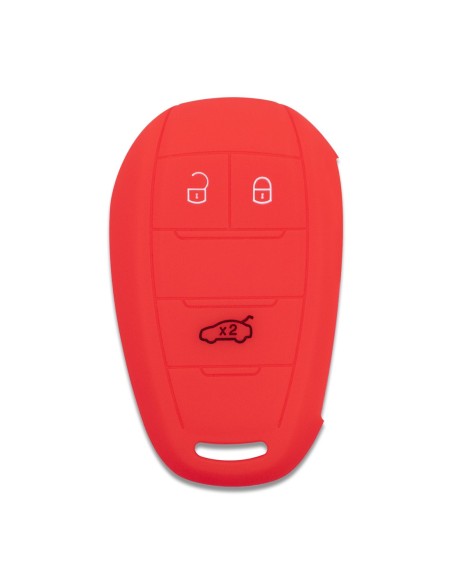 Guscio in Silicone Cover Chiave Telecomando Alfa Romeo 3 Tasti Rosso Giulia Stelvio Giulietta