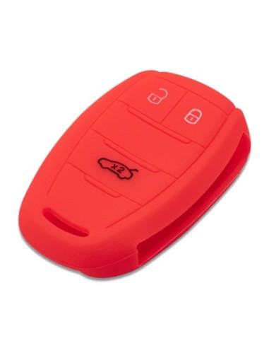 Guscio in Silicone Cover Chiave Telecomando Alfa Romeo 3 Tasti Rosso Giulia Stelvio Giulietta