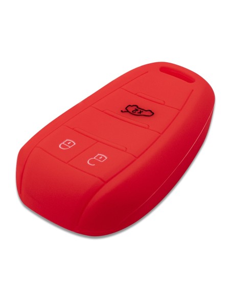 Guscio in Silicone Cover Chiave Telecomando Alfa Romeo 3 Tasti Rosso Giulia Stelvio Giulietta