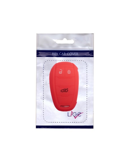 Guscio in Silicone Cover Chiave Telecomando Alfa Romeo 3 Tasti Rosso Giulia Stelvio Giulietta