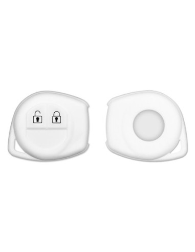 Guscio in Silicone Cover Chiave per Telecomando Suzuki 2 Tasti Bianco Suzuki Swift Vitara Jimny Gran Vitara Ignis Alto SX4 Liana Splash Baleno Karimun Wagon R Opel Agila Fiat Sedici