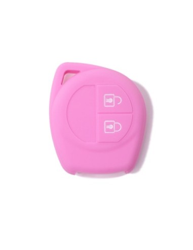 Guscio in Silicone Cover Chiave per Telecomando Suzuki 2 Tasti Rosa Suzuki Swift Vitara Jimny Gran Vitara Ignis Alto SX4 Liana Splash Baleno Karimun Wagon R Opel Agila Fiat Sedici