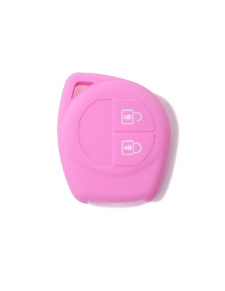 Guscio in Silicone Cover Chiave per Telecomando Suzuki 2 Tasti Rosa Suzuki Swift Vitara Jimny Gran Vitara Ignis Alto SX4 Liana Splash Baleno Karimun Wagon R Opel Agila Fiat Sedici