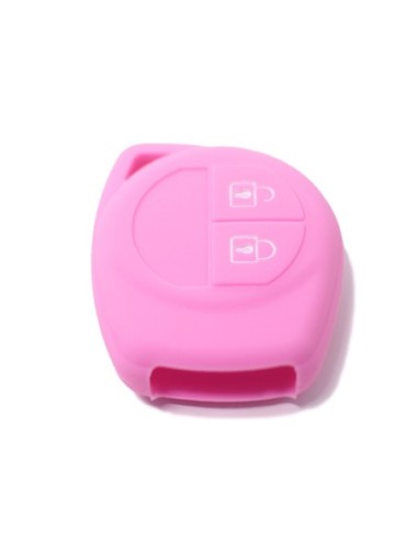 Guscio in Silicone Cover Chiave per Telecomando Suzuki 2 Tasti Rosa Suzuki Swift Vitara Jimny Gran Vitara Ignis Alto SX4 Liana Splash Baleno Karimun Wagon R Opel Agila Fiat Sedici