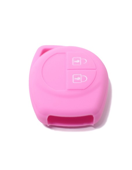 Guscio in Silicone Cover Chiave per Telecomando Suzuki 2 Tasti Rosa Suzuki Swift Vitara Jimny Gran Vitara Ignis Alto SX4 Liana Splash Baleno Karimun Wagon R Opel Agila Fiat Sedici